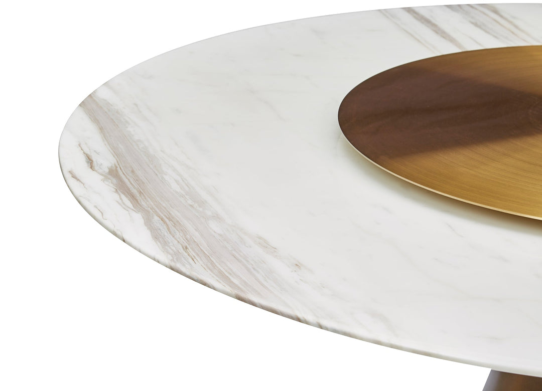 Cone Marble-Top Dining Table Round