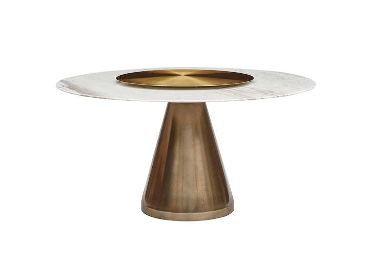Cone Marble-Top Dining Table Round
